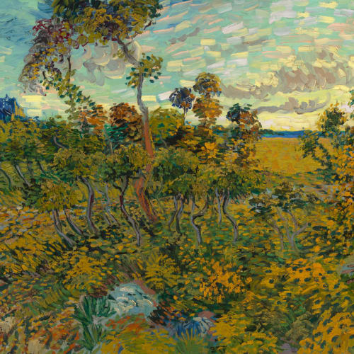 Auringonlasku Montmajourissa Vincent Van Goghin seinämaalaus