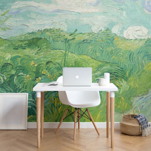 Mural de parede "Campos de trigo verdes" de Vincent van Gogh