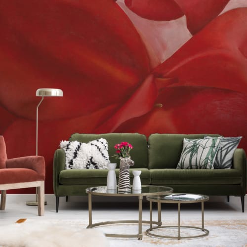 Georgia O Keeffe Red Cannas Wall Mural