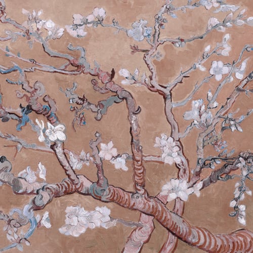 Floare de migdal roz de Vincent Van Gogh murale