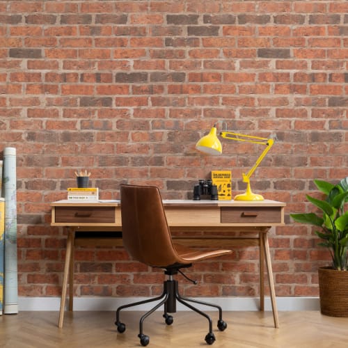Rundown Red Brick Wall Wallpaper Mural