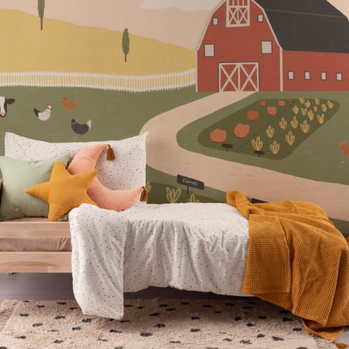 Barnyard Farm Animal Scene Kids Tapet Vægmaleri