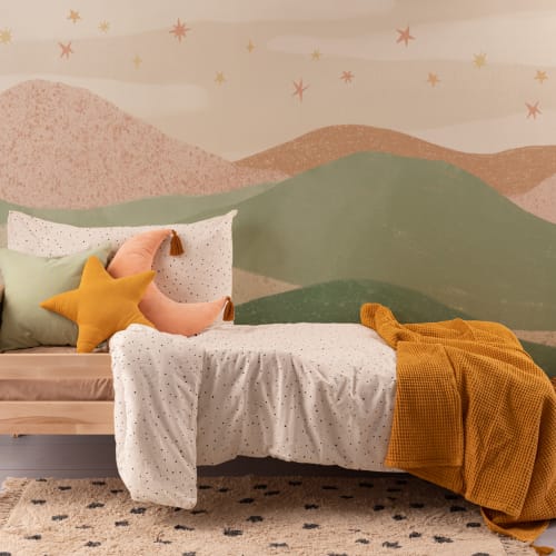Mångfärgad pastelllandskap Barnens mural-tapeter