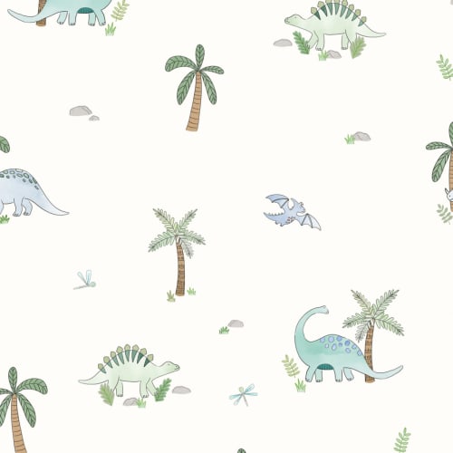 Kleine Dinosaurier-Tapete