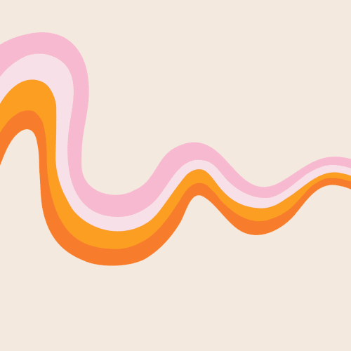 Pink and Orange 70s Retro Wallpaper Mural