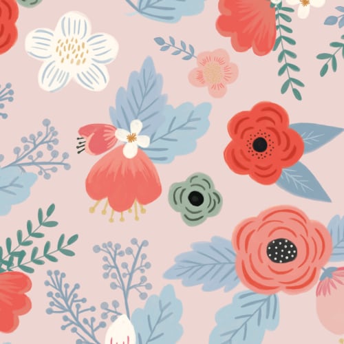 Mural de papel de parede floral Jasmine
