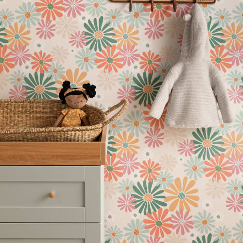 Carta da Parati Fiori Giganti Colorati