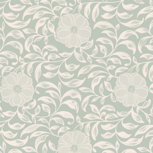 Owen Jones Pfingstrosen chinesische Ornamente Illustrationen Grüne Fototapete