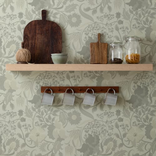 Green Heritage Thistle Floral Wallpaper