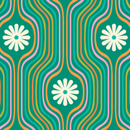 Elizabeth Olwen Joyride Green Wallpaper