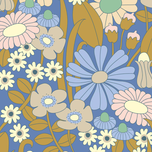 Elizabeth Olwen Fototapeta Groovy Meadow Blue