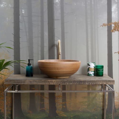 Autumn Mist Forest tapet vægmaleri
