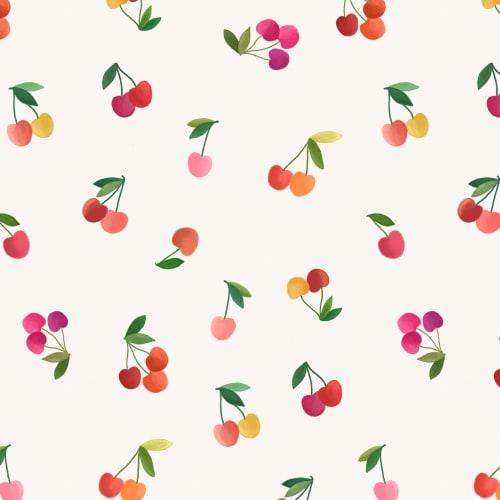 Bright Pastel Cherries Wallpaper