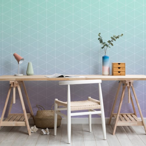 Ocean Drive Patterned Ombre Wallpaper Mural