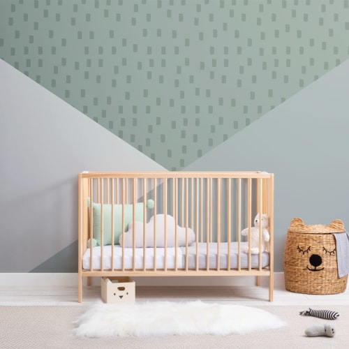 Pastel verde Geometric Triunghi Prism Wallpaper Mural