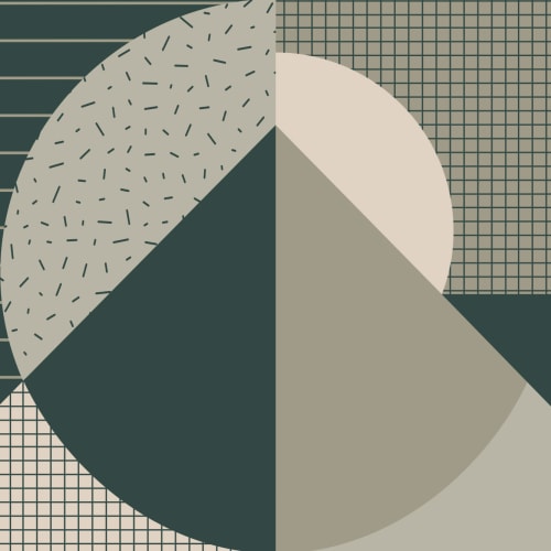 Retro 80s Green Geometric Wallpaper Mural
