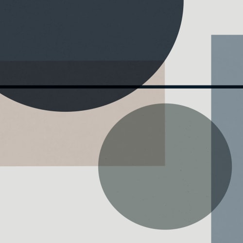 Midt århundre moderne abstrakt geometrisk fototapet