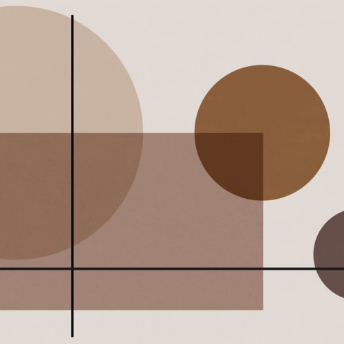 Neutru Mid Century Abstract Geometric Wallpaper Mural