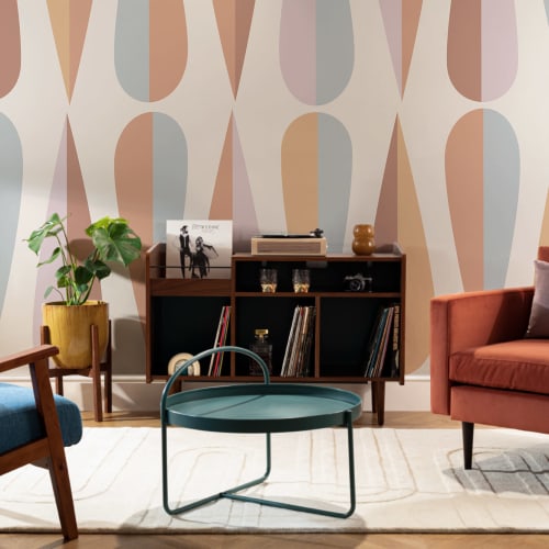 Pastel Retro Teardrop tapet vægmaleri