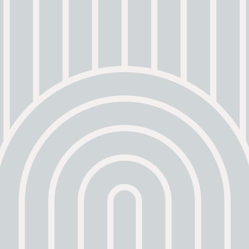 Grey Geometric Infinite Loop Striped Repeat Pattern Wallpaper
