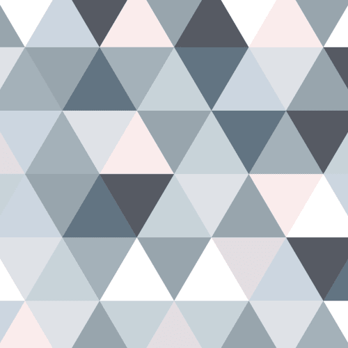 Grey & Pink Geometric Triangle Pattern Wallpaper Mural