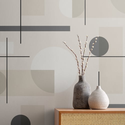 Mid Century abstrakt geometrisk tapet