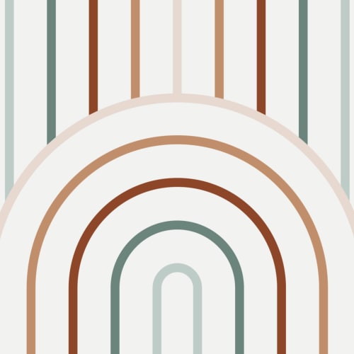 Multicolor Minimalist Loop Repeat Pattern Wallpaper