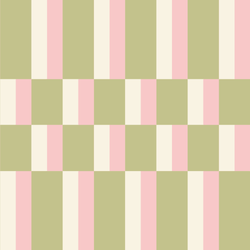Zielono-różowa nowoczesna geometryczna tapeta Bauhaus