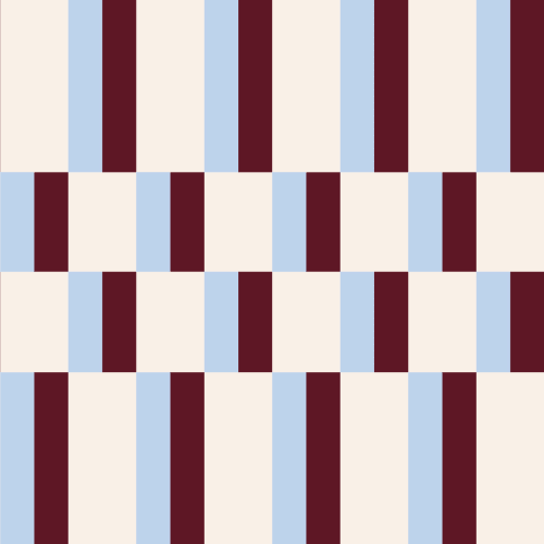 Blue & Burgundy Modern Geometric Bauhaus Wallpaper