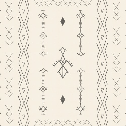 Neutral African Style Tribal Wallpaper Mural