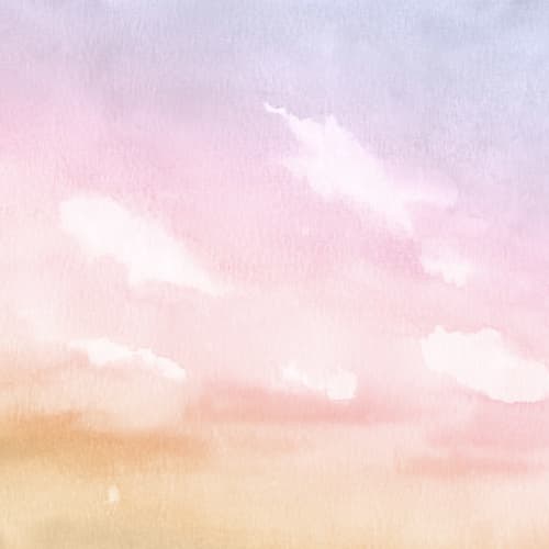 Bright Pastell Akvarell Cloud & Sky Fototapet