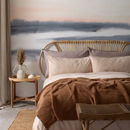 Calm Watercolor Sky and Landscape Wallpaper Mural