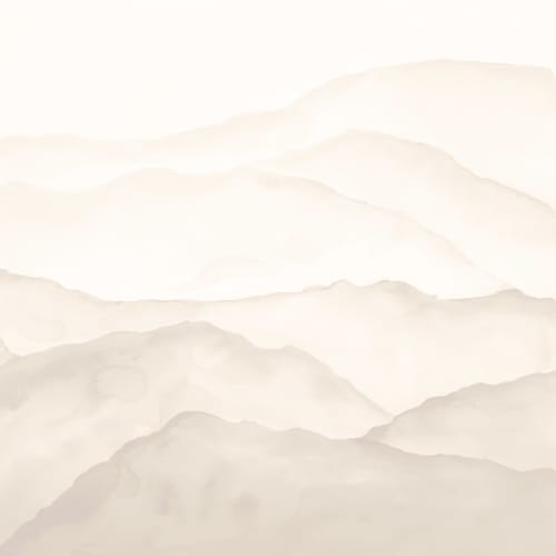 Beige Watercolor Mountains Wallpaper Mural