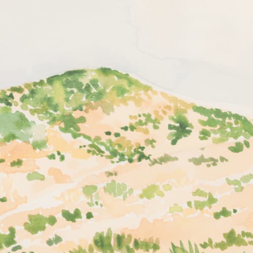 Papel de parede de paisagem do deserto em aguarela Mural