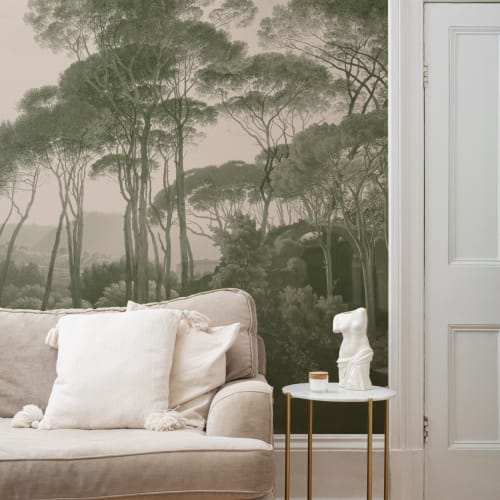 Green Tivoli Forest Landscape Painting Mural