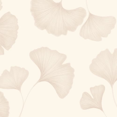 Neutral Ginkgo Leaf Mural