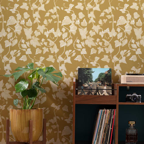 Yellow Heritage Ivy Wallpaper