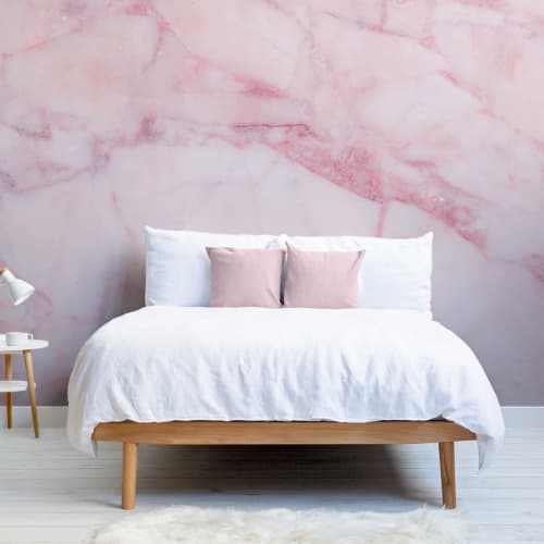 Cracked Pink Marble Wallpaper Mural