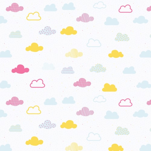 Bright Pastell Cloud Pattern Fototapet