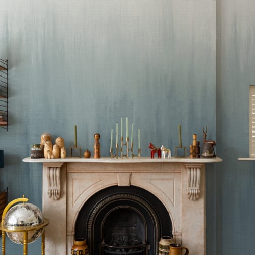 Serene Blue Gradient Abstract Art Wall Mural