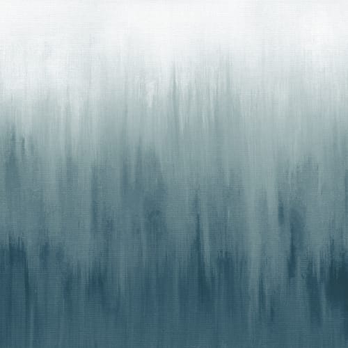 Serene Blue Gradient Abstract Art Wall Mural