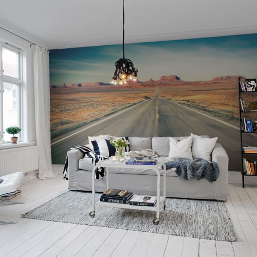 Road wall mural