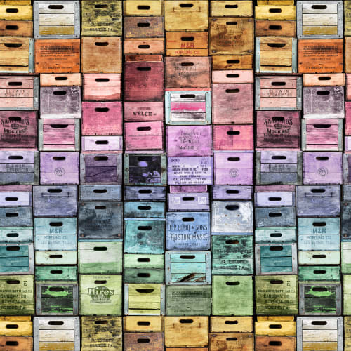Du chic urbain pour vos murs avec des boîtes de couleurs sur cet impressionnant mural