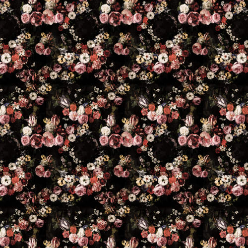 PAPEL DE PAREDE FLORAL VINTAGE ROMÂNTICO