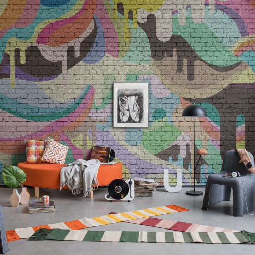 Mur de brique en joie