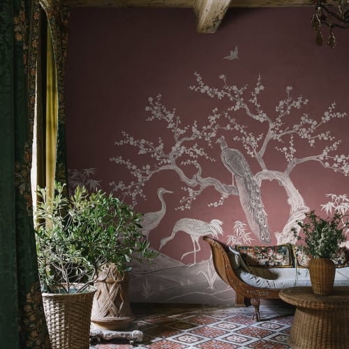 Graceful Birds and Blossoming Branches