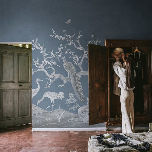 Graceful Birds and Blossoming Branches
