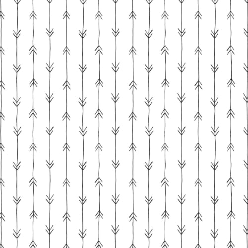 Black & White Arrow Print Repeat Pattern Wallpaper