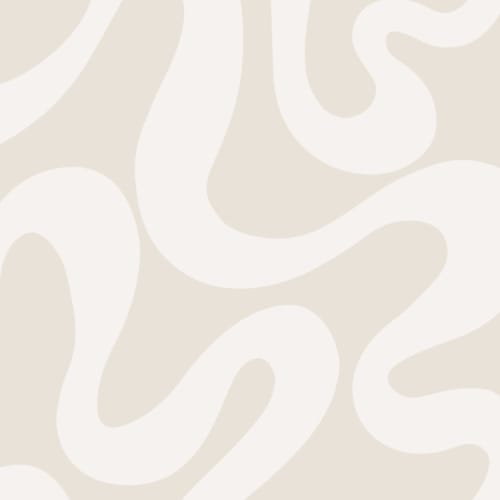 Neutral Groovy Wiggly Lines Repeat Pattern Wallpaper