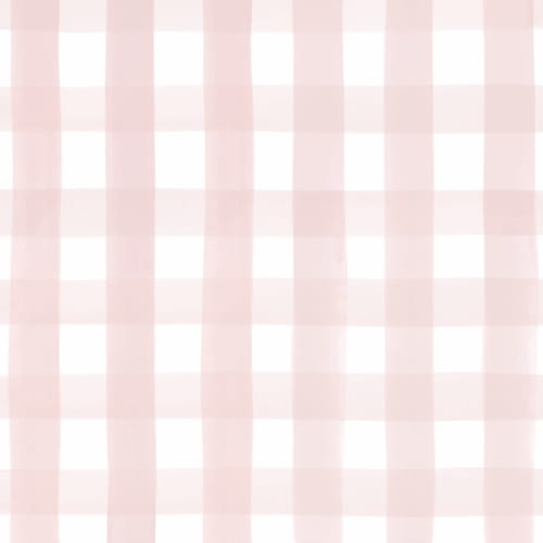 Roze Gingham Behang